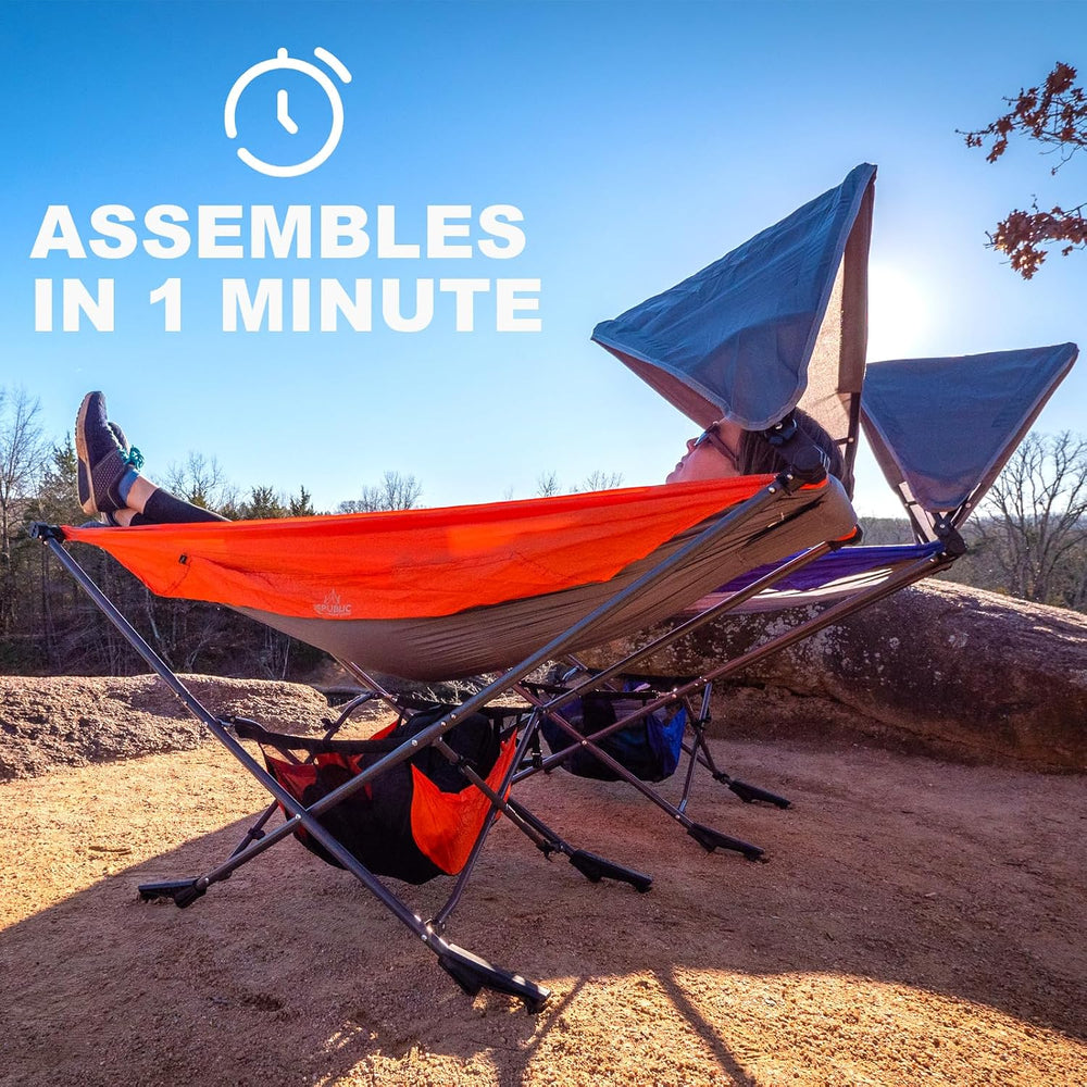 Portable Hammock with Stand for Indoor Outdoor Camping Essentials
