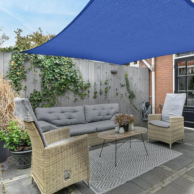 AsterOutdoor Sun Shade Sail Rectangle 16' x 20' UV Block Canopy for P...