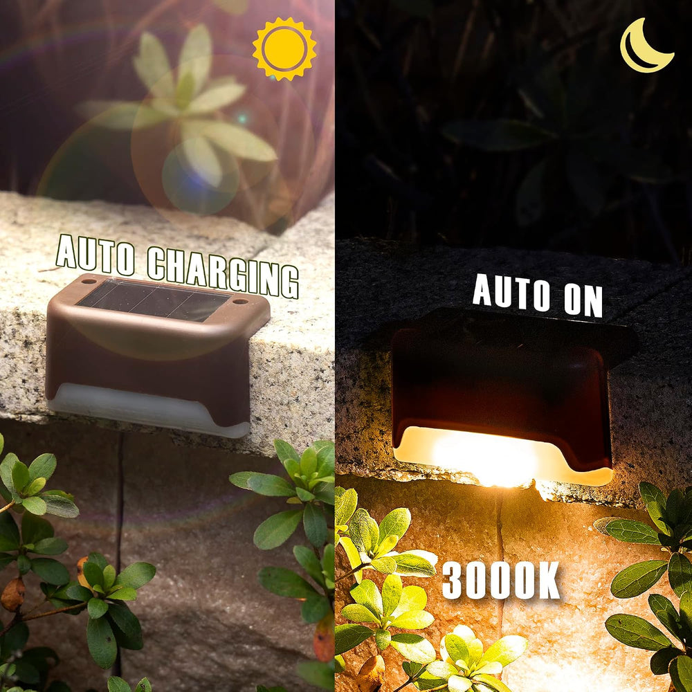 GIGALUMI Led Solar Deck Lights, 20 Pack Waterproof, Warm White