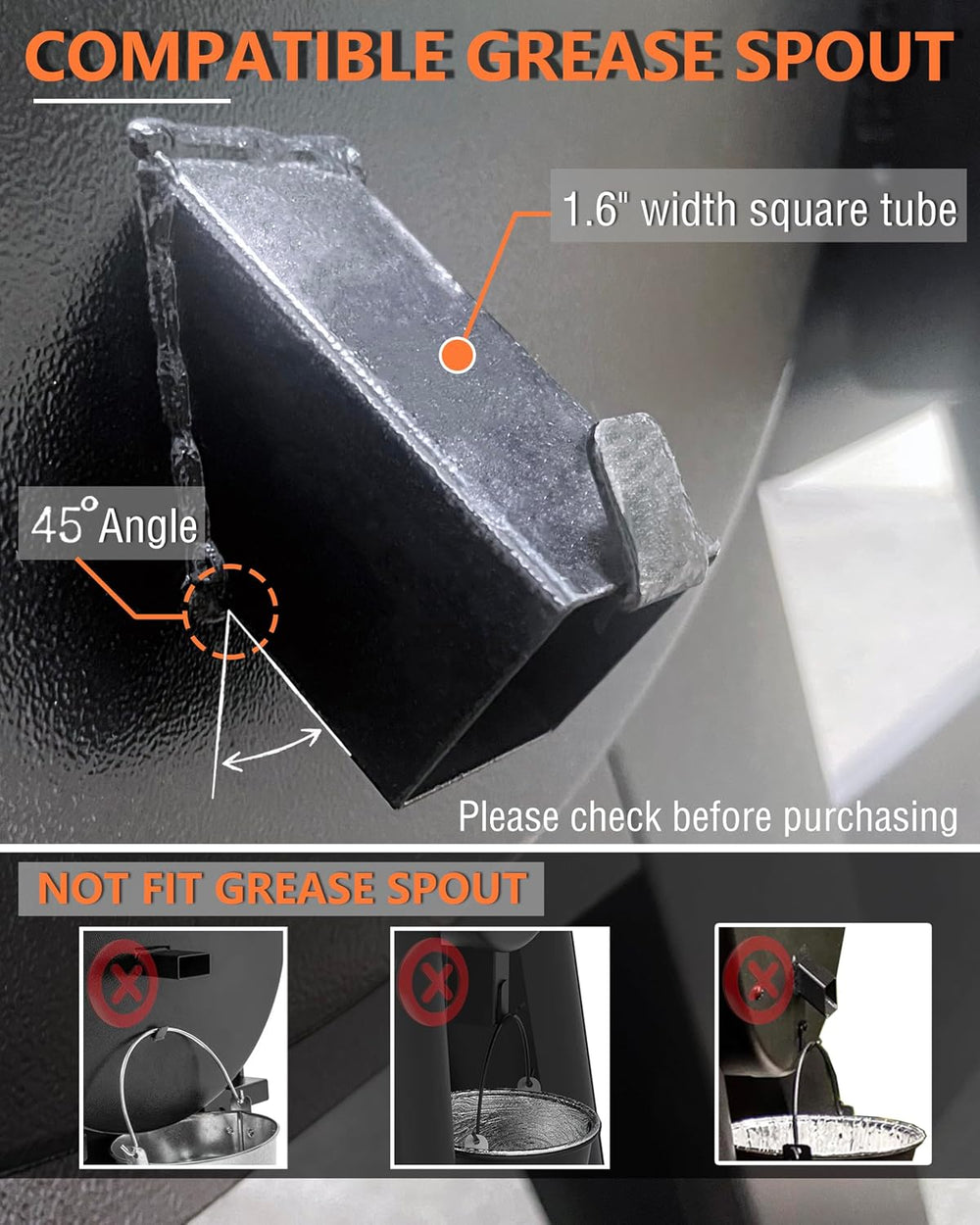 Upgraded Grease Bucket & Liner for Traeger Pellet Grill Accessories | Dur...