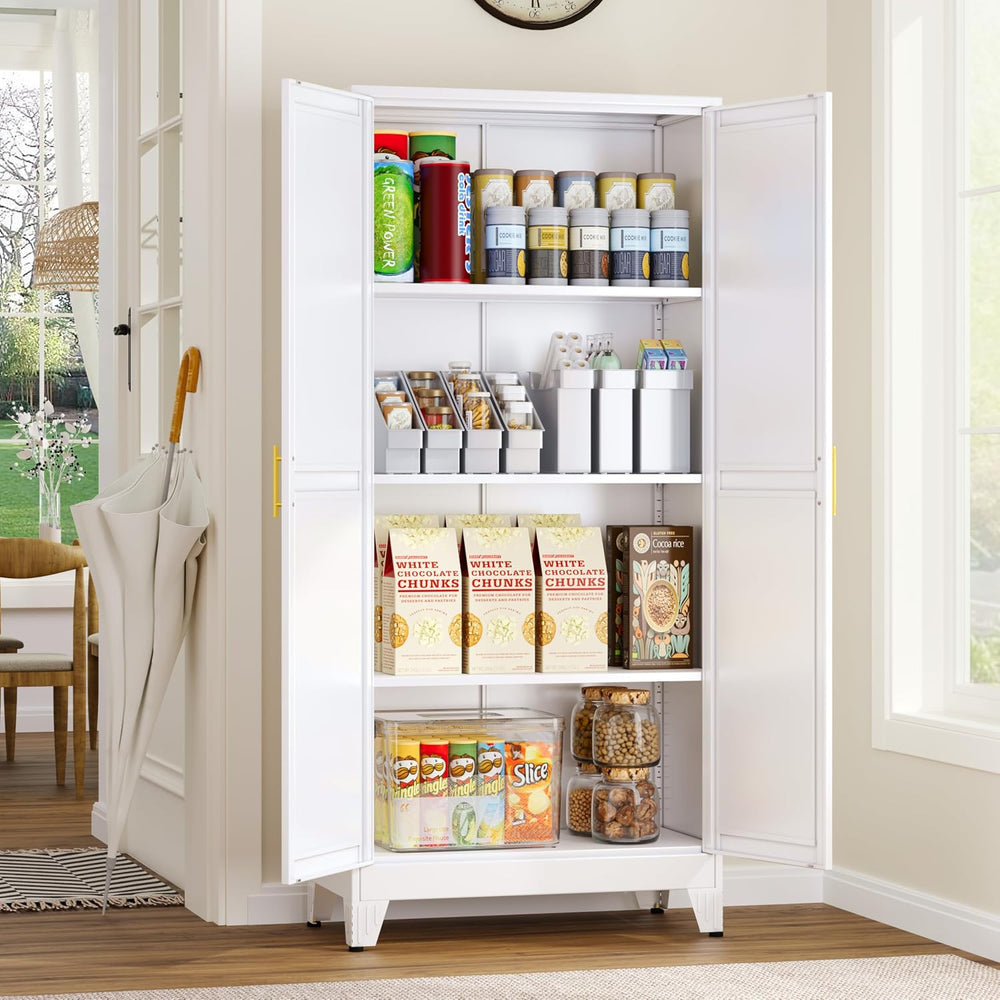 GAIOUS Metal Pantry Cabinet, Kitchen Pantry Storage Cabinets with 2 Door