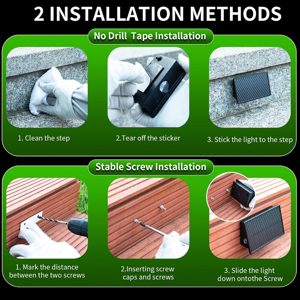 JSOT Solar Deck Lights Outdoor - 12 Pack Stair Step Fence Waterproof Light 5 ...