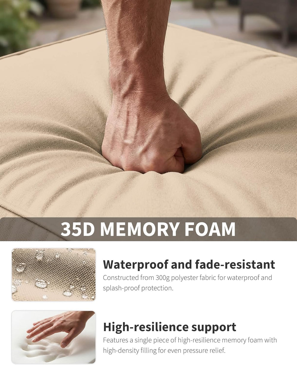Outdoor Bench Cushions for Patio Furniture 36 X 18 Inch Water-Resistant &...