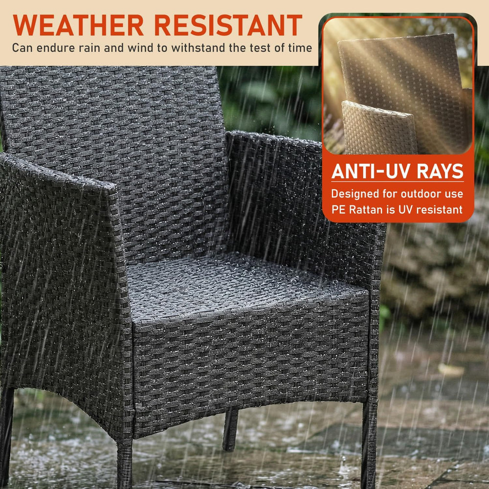 NChanmar 3 Pieces Patio Furniture Outdoor Bistro Set Outdoor&Indoor,Blue