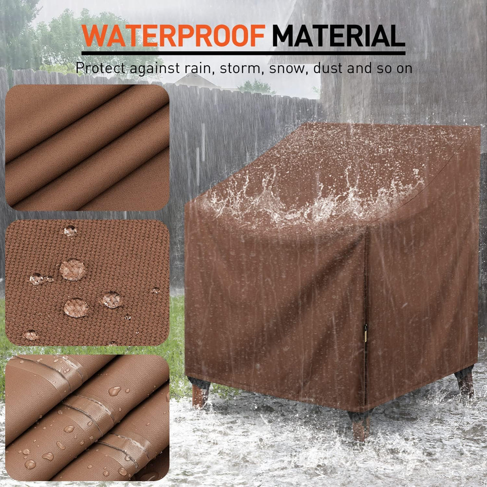 Waterproof Patio Chair Covers, Heavy Duty Outdoor Lounge Chair Covers, Patio ...