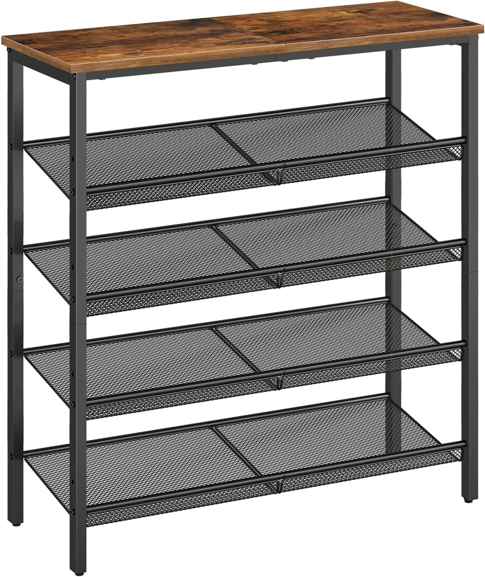 HOOBRO Shoe Rack for Entryway, 5-Tier Shoe Organizer with Adjustable Mesh She...