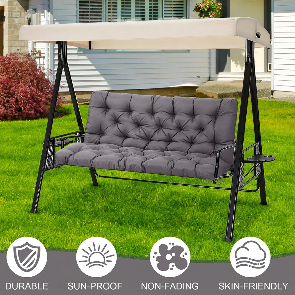 EverPine Porch Swing Cushions, 60x40 inch Outdoor Swing Cushion Replacement 2...