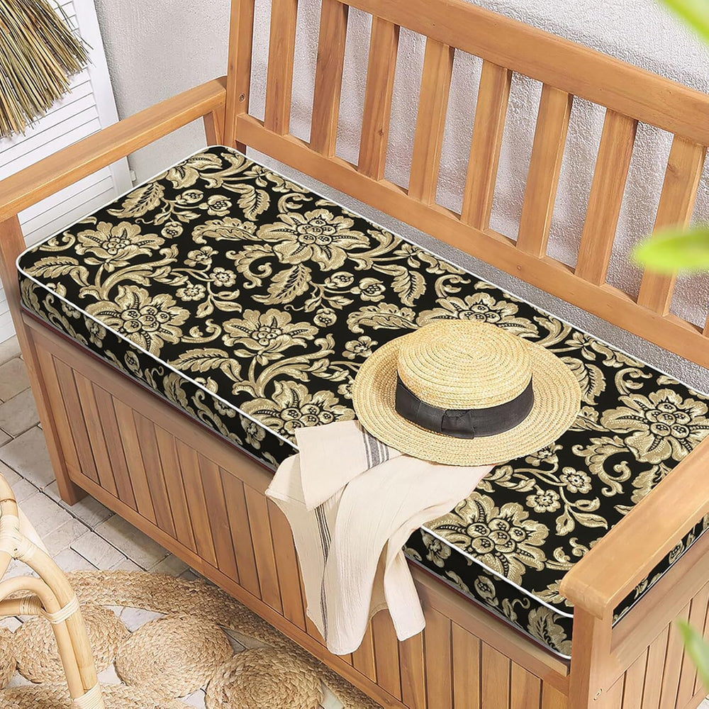 Outdoor Bench Cushion 45 x 18 Inch with Ties, Fade Resistant & Waterproof...