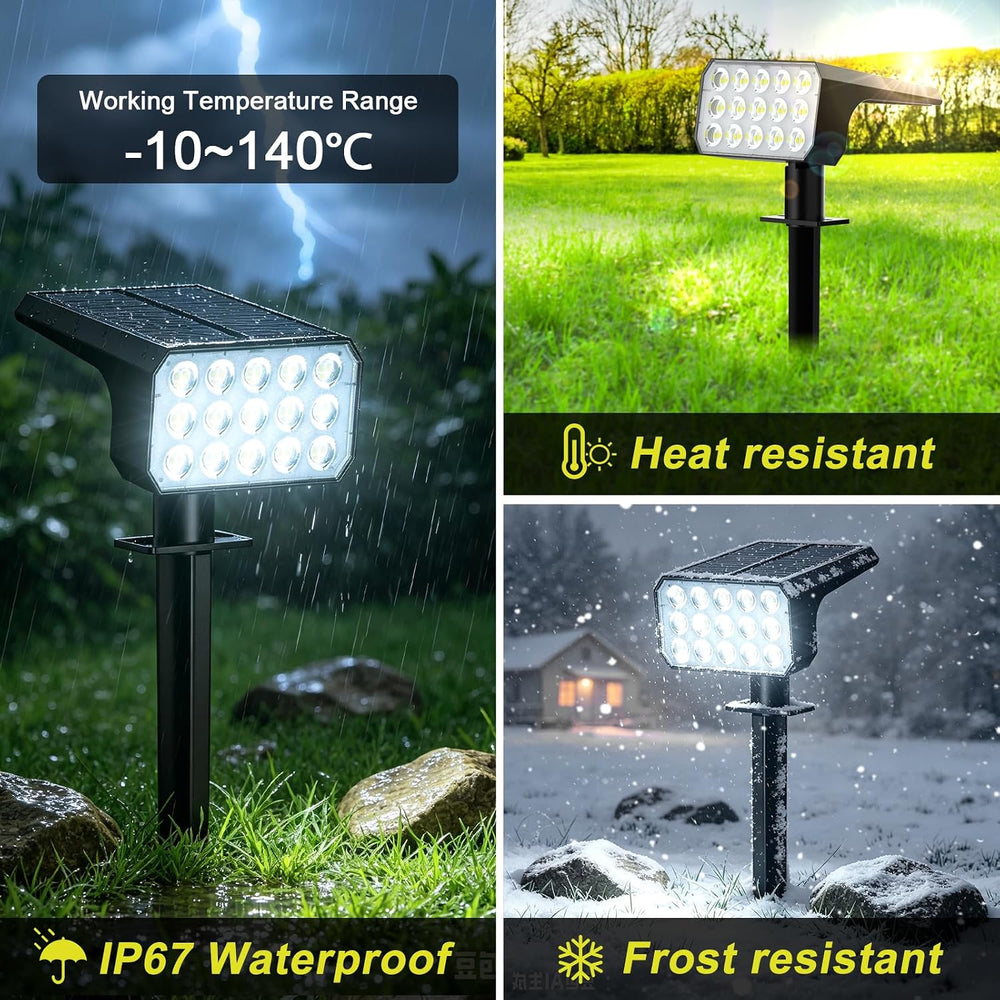 Solar Spot Lights Outdoor, 6 Pack Multicolor Outdoor Solar Lights for Yard, 4...
