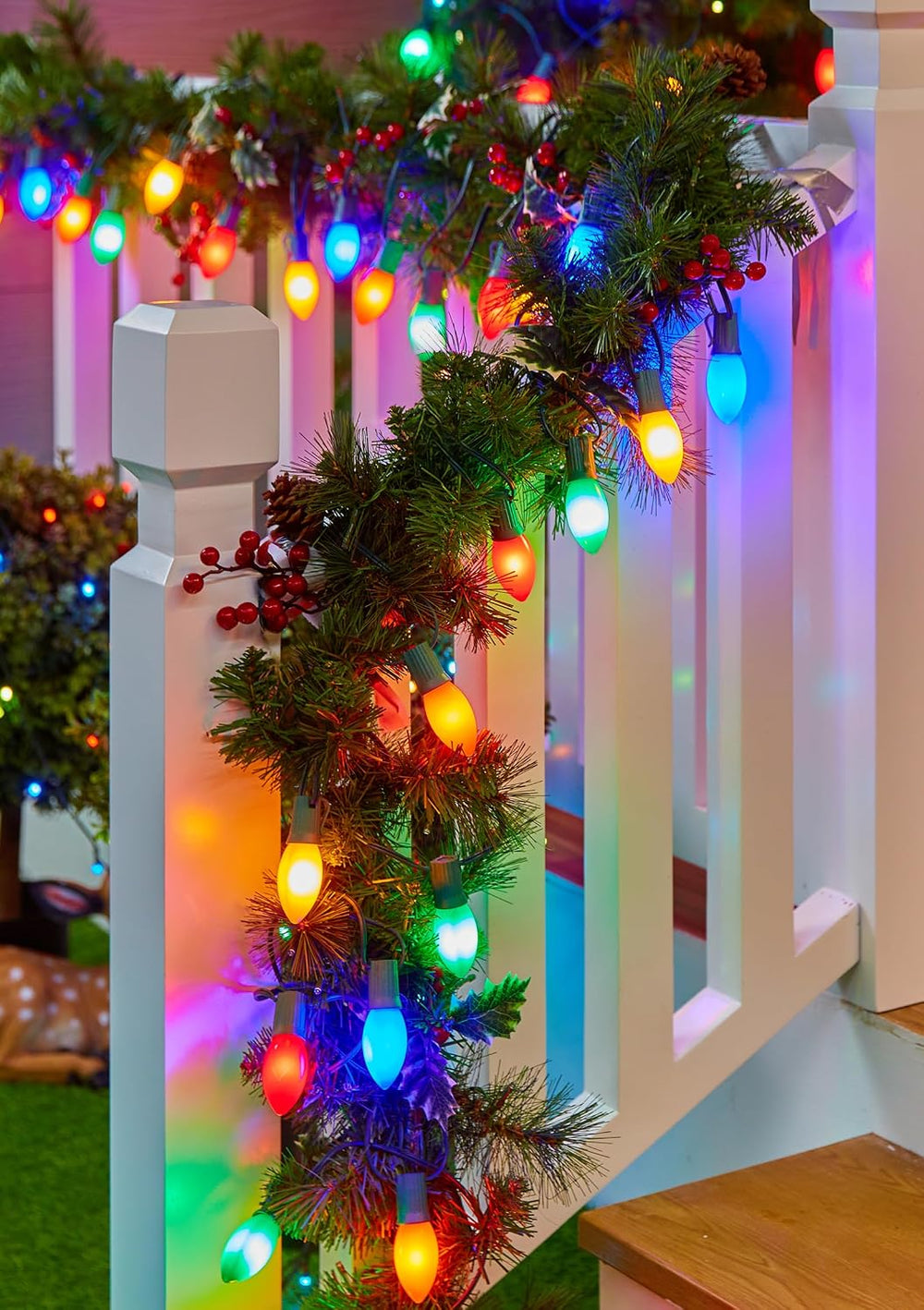 Vintage Christmas Lights Outdoor, 100Ft C9 String Lights with 100 LED Bulbs |...