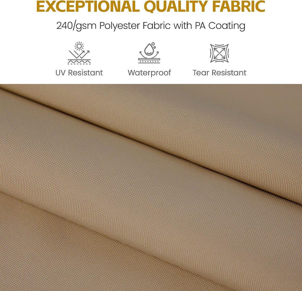 10x10' Patio Cantilever Umbrella for Outdoor, Tan