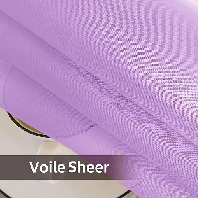 SpaceDresser Waterproof Outdoor Sheer Curtains for Patio - 2 Panels Rod Pocke...