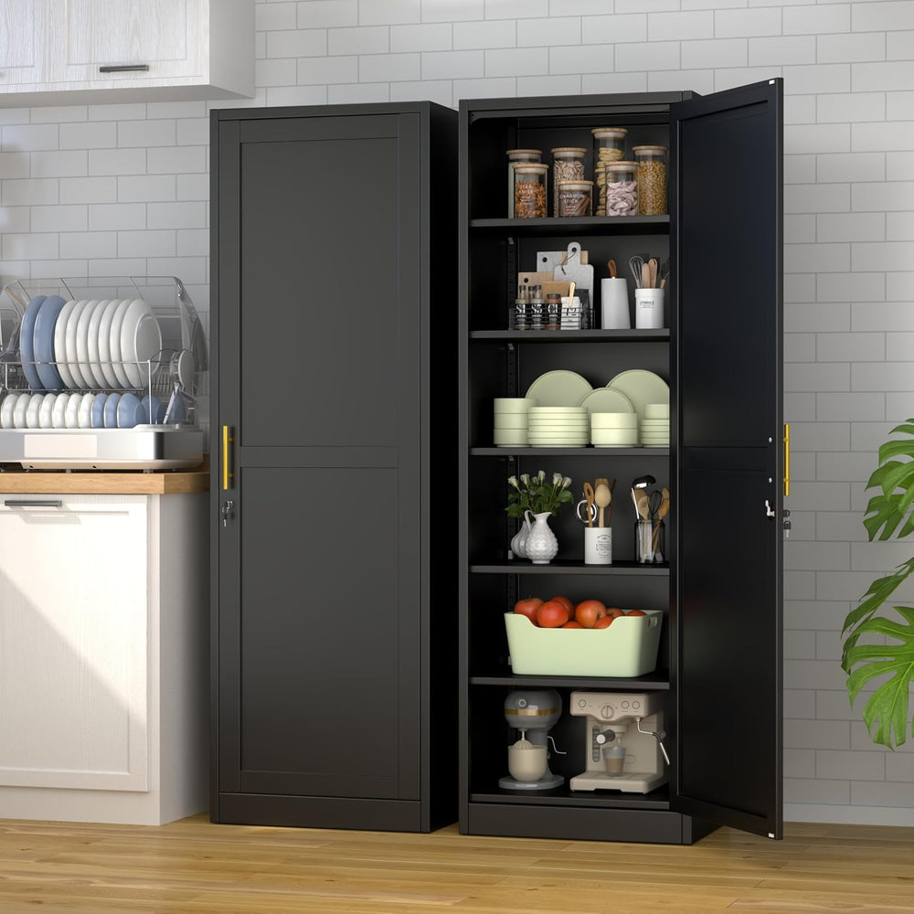 Ckzbx Metal Locker Tall Narrow Storage Cabinet, 67" H Locking Tool File ...