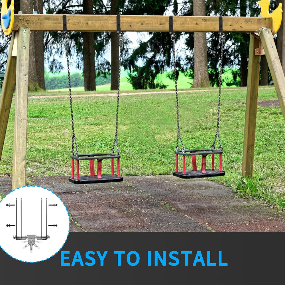 2 Heavy Duty Swing Hangers, Wooden 180° Swing Set Accessories Hammock 660LB C...
