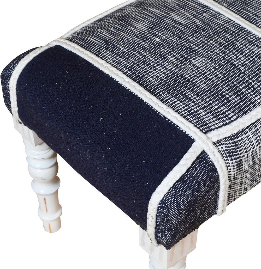L. R. Resources, Inc. LR Home Navy Upholstered Bench for Bedroom End of Bed |...