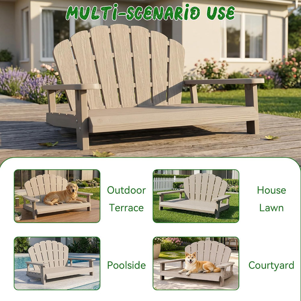 Outdoor Dog Sofa Chair, Grey, 40.24"L x 30.08"W x 20.04"H