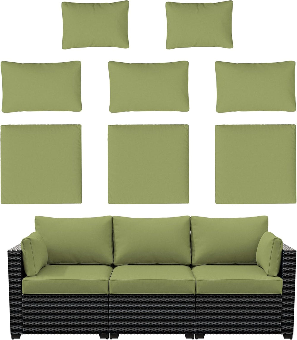 8p Outdoor Cushion Slipcovers Patio Cushion Covers Replacement, Covers Only
