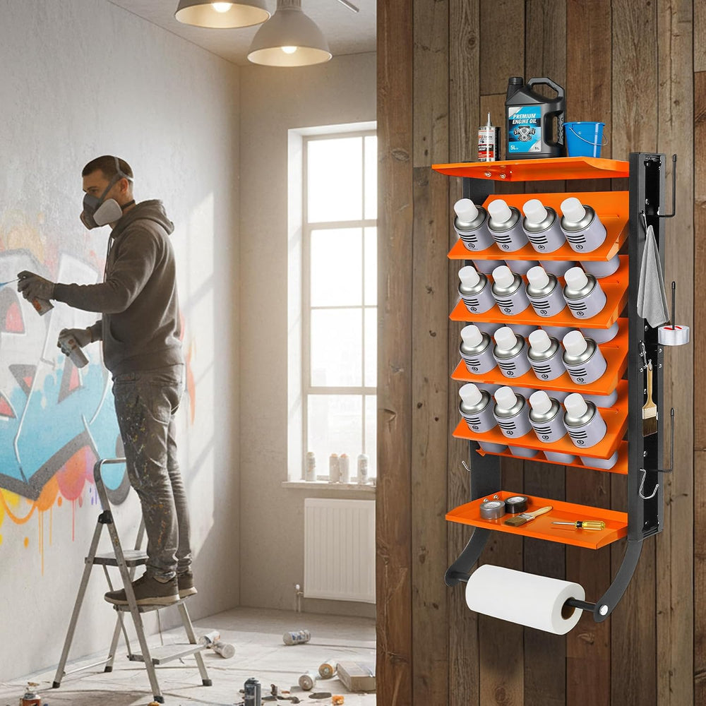 Spray Paint Can Holder, 16-Can Heavy Duty Spray Can Organizer