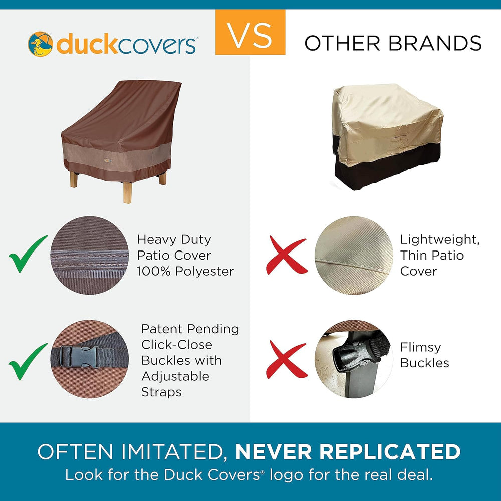 DUCKCOVERS Ultimate Waterproof Patio Sofa Cover, Outdoor Couch Cover with All...