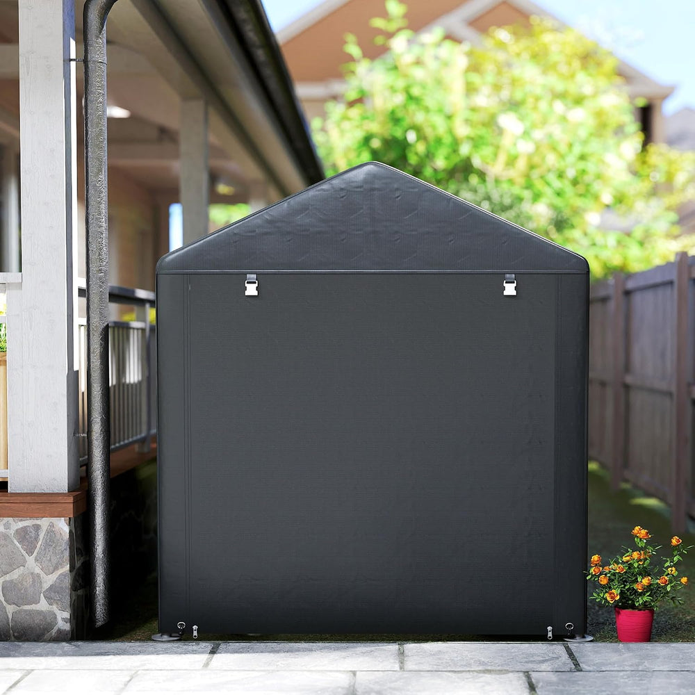 Outsunny 5.2 x 7.2 ft Portable Storage Shed Heavy Duty Outdoor Shed, Black