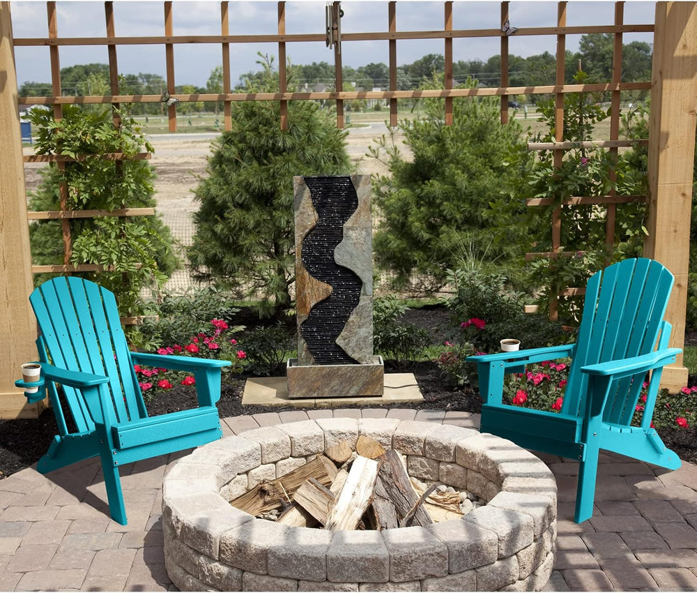 FUNBERRY Oversized Folding Adirondack Chair, Fire Pit Chairs 400LBS