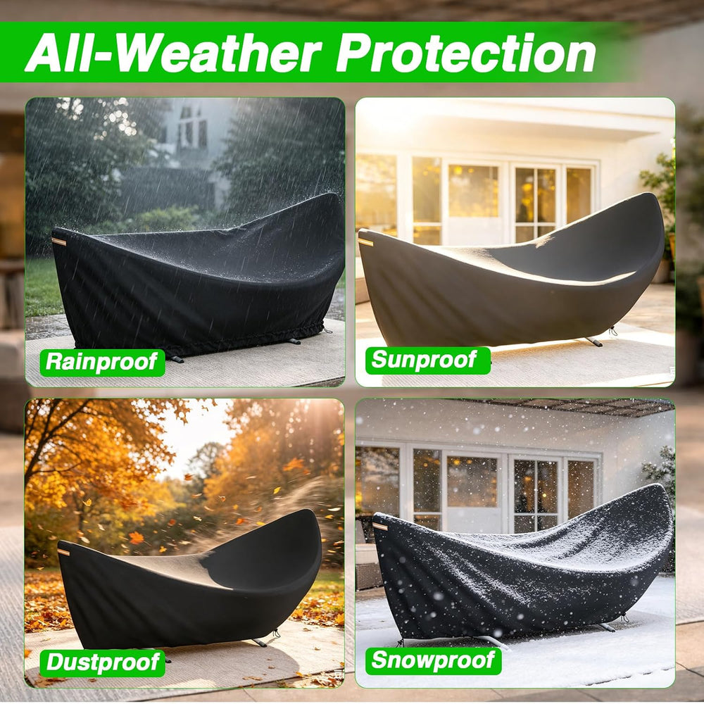 EVRBUL Hammock Cover 11-12 Ft, Heavy Duty 420D Waterproof Stand Covers For 2 ...