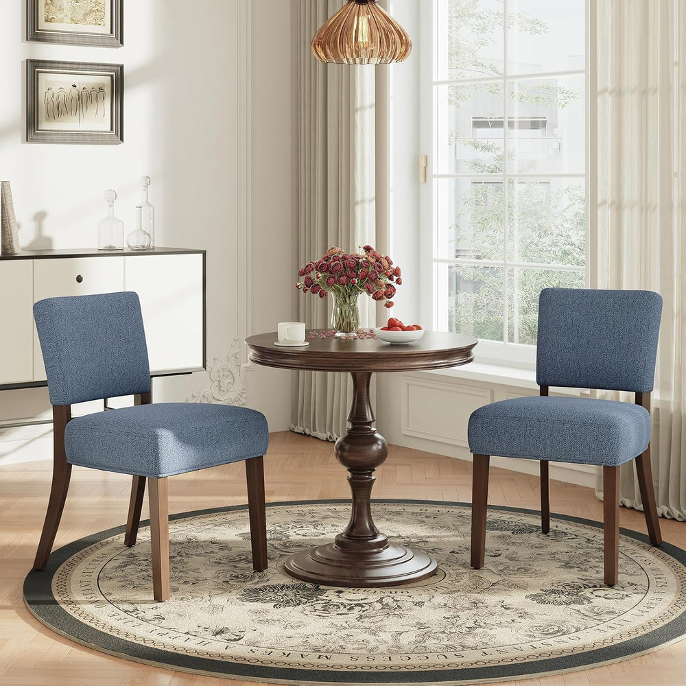 MALOL Upholstered Dining Chairs Set of 2, Fabric Kitchen Chairs with Padded S...
