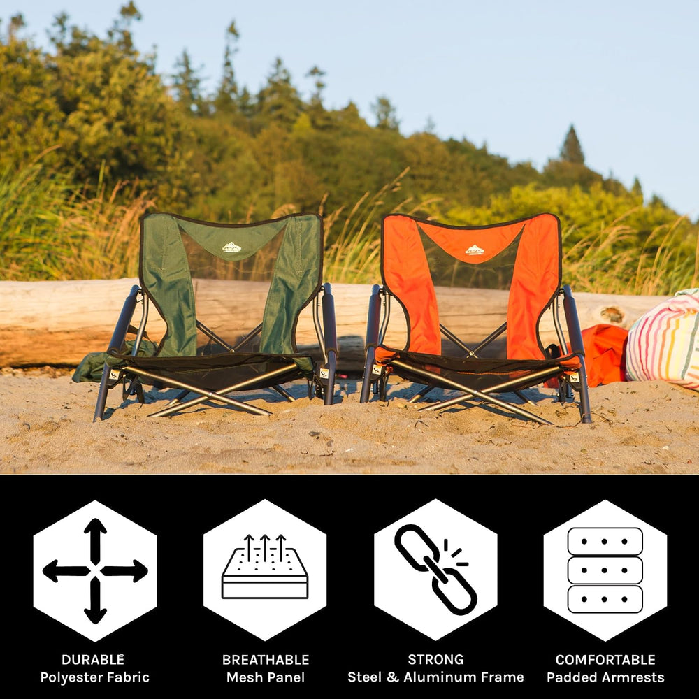 Cascade Mountain Tech Folding Camp Chair for Camping, Beach, Picnic, Barbqeue...