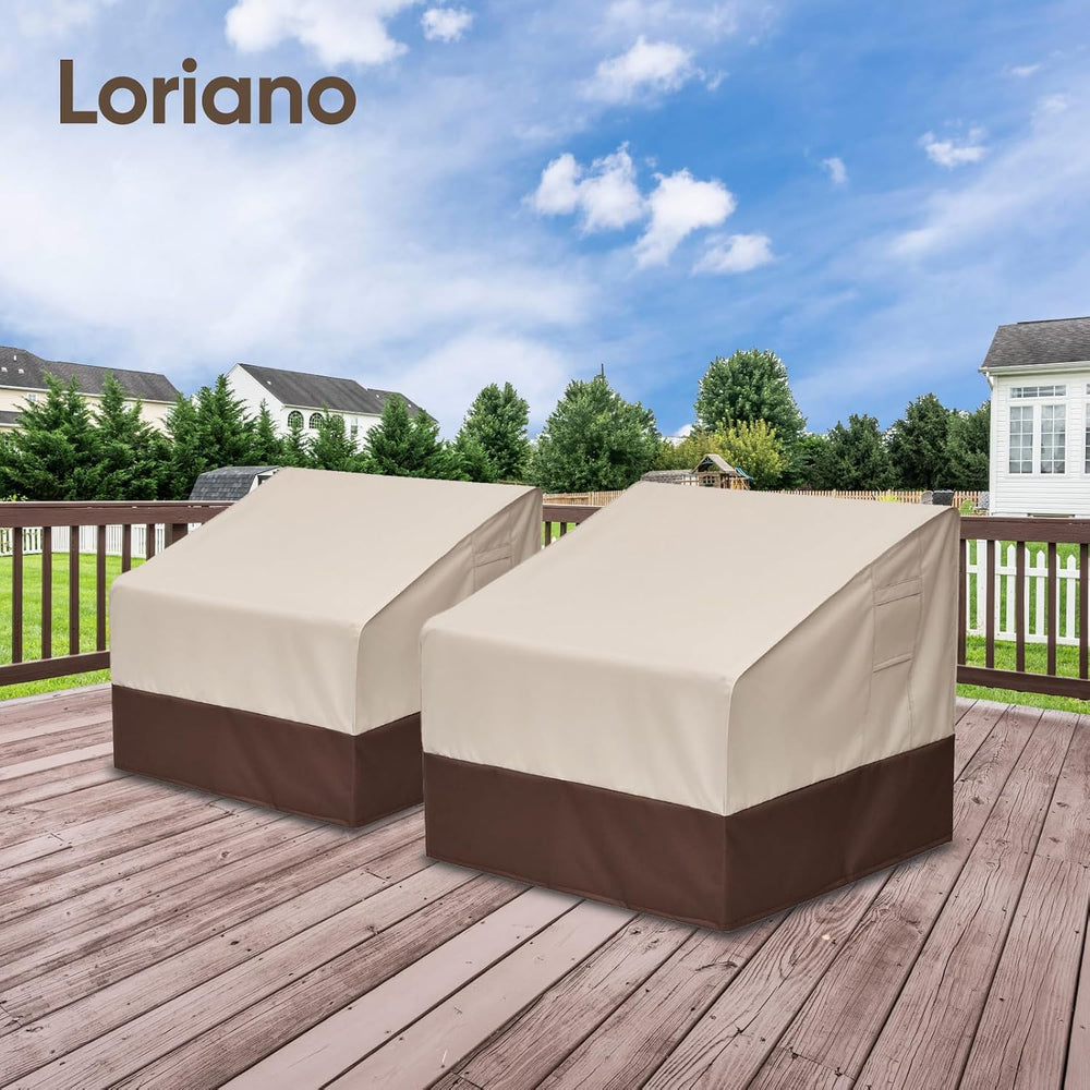 loriano Patio Chair Covers Waterproof Outdoor Chair Covers 600D Heavy Duty Fi...