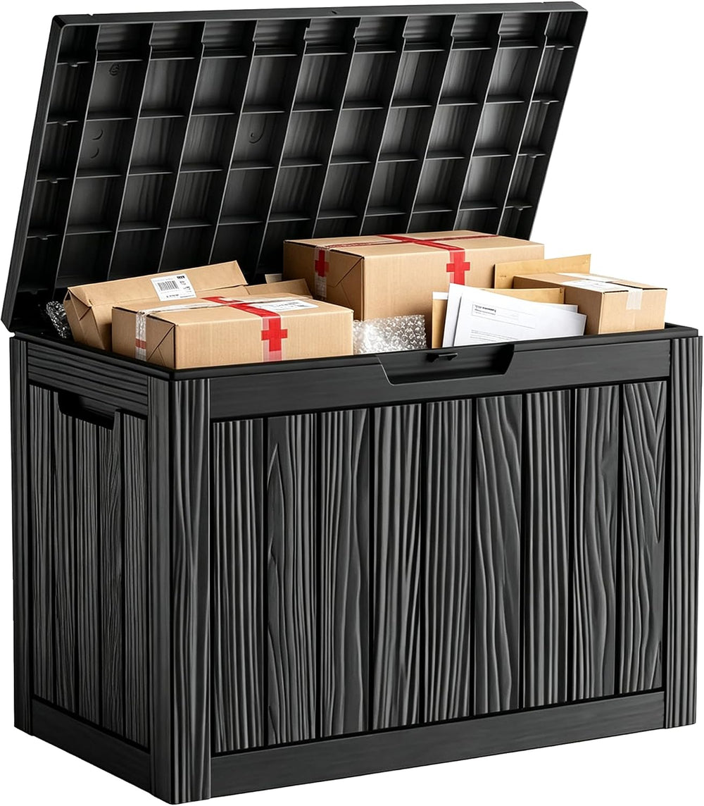 50Gal Outdoor Storage Box Anti-Theft Delivery Box Lockable Deck Box