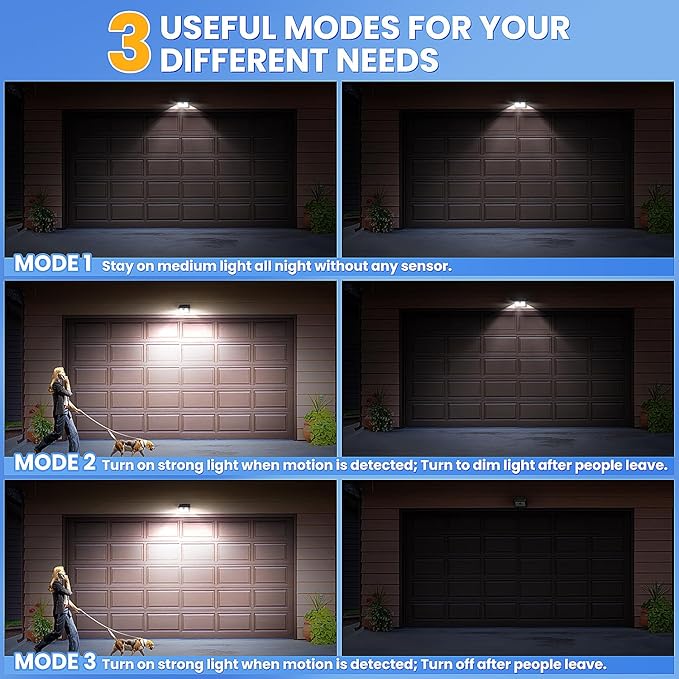 [16 Packs] Solar Motion Sensor Outdoor Lights, Super Bright Solar Lights Outd...