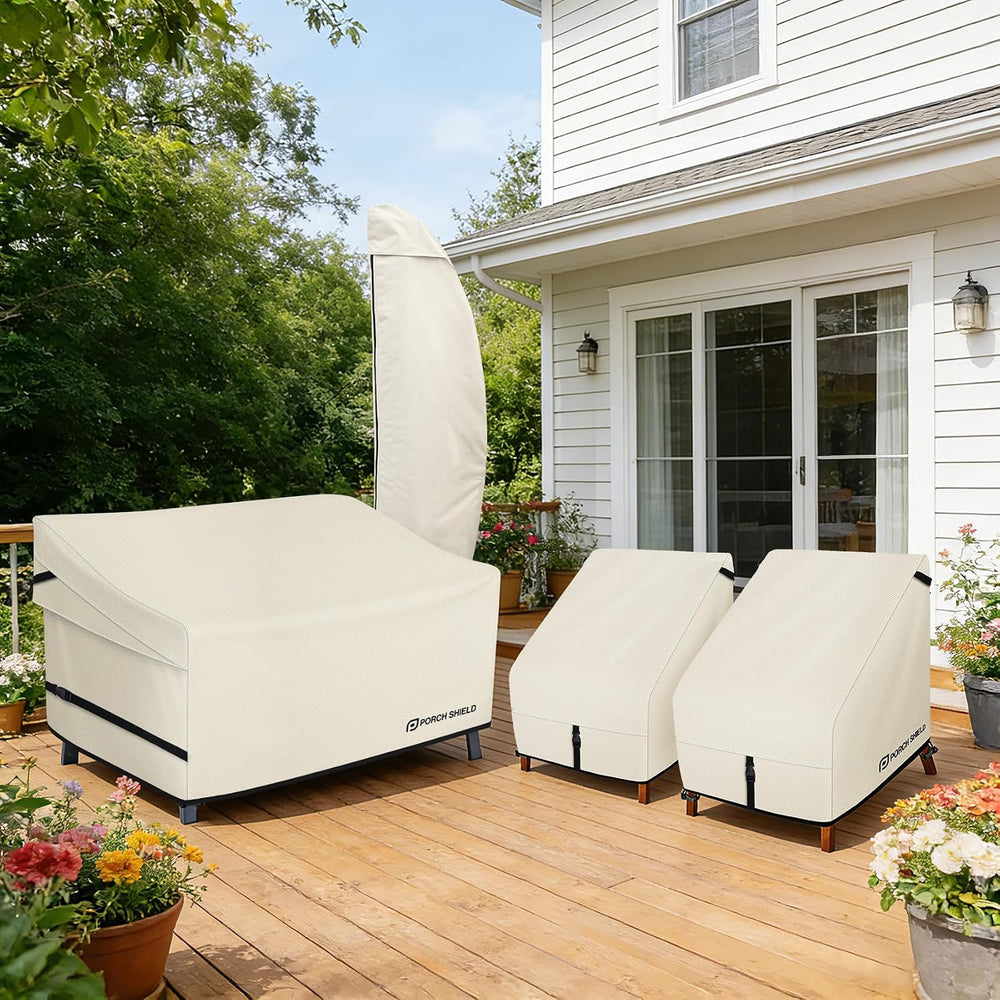 Porch Shield Waterproof Outdoor Sofa Cover 77W x 35D x 35H inch, Beige