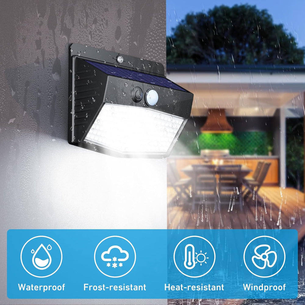 Peasur Solar Motion Sensor Outdoor Light 12Pack, 138 LED, Black-Cool White