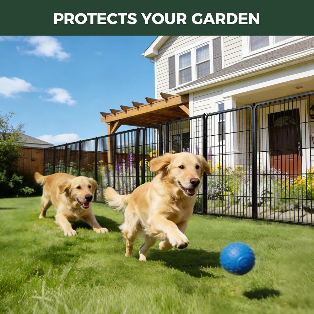 FXW No Dig Garden Fence, Outdoor for Yard, 40in(H) x 27.3ft(L), 12 Panels