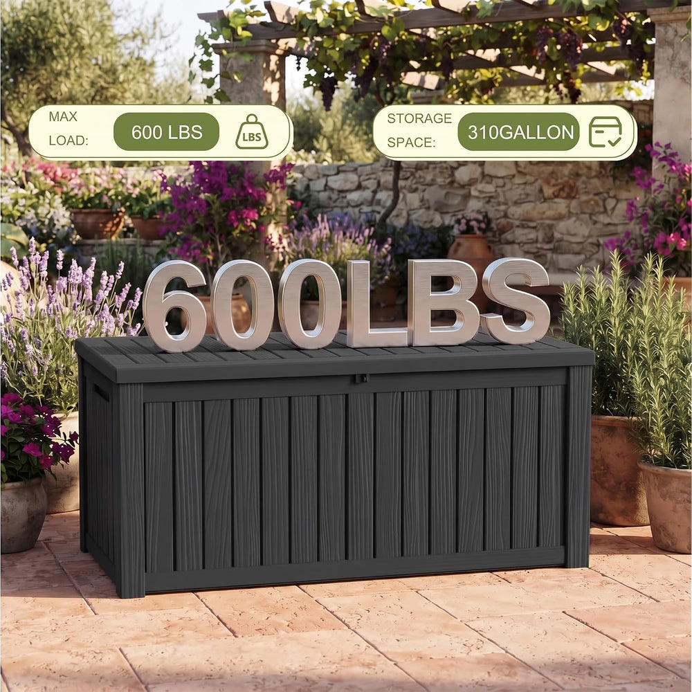 DRATO 310 Gallon Deck Boxes Outdoor Waterproof Large Outside Storage Box