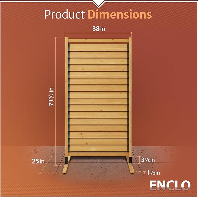 6.1ft H x 3.1ft W (1 Panel) Freestanding or Surface Mount Enclo Solara Louver...