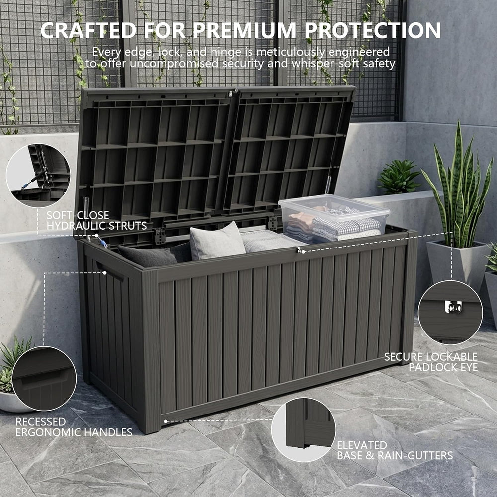 Outdoor Storage Box,200 Gallon Waterproof Deck Box [Upgraded 3.0]