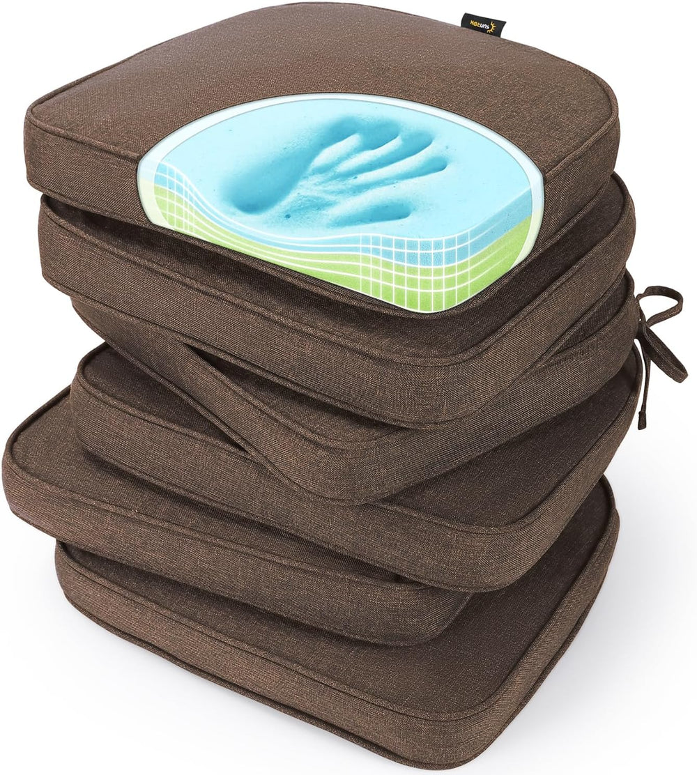 SUNROX Gel Memory Foam Chair Cushions, FadeShield Water-, Stain-Resistant Dur...