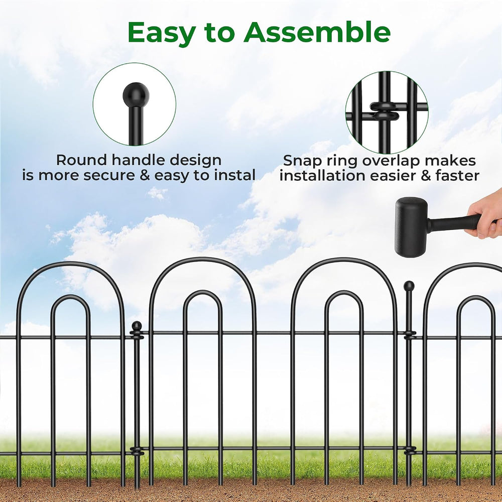 AMAGABELI GARDEN & HOME 32 Panels 13in(H)×45ft(L) Decorative Garden Fence...