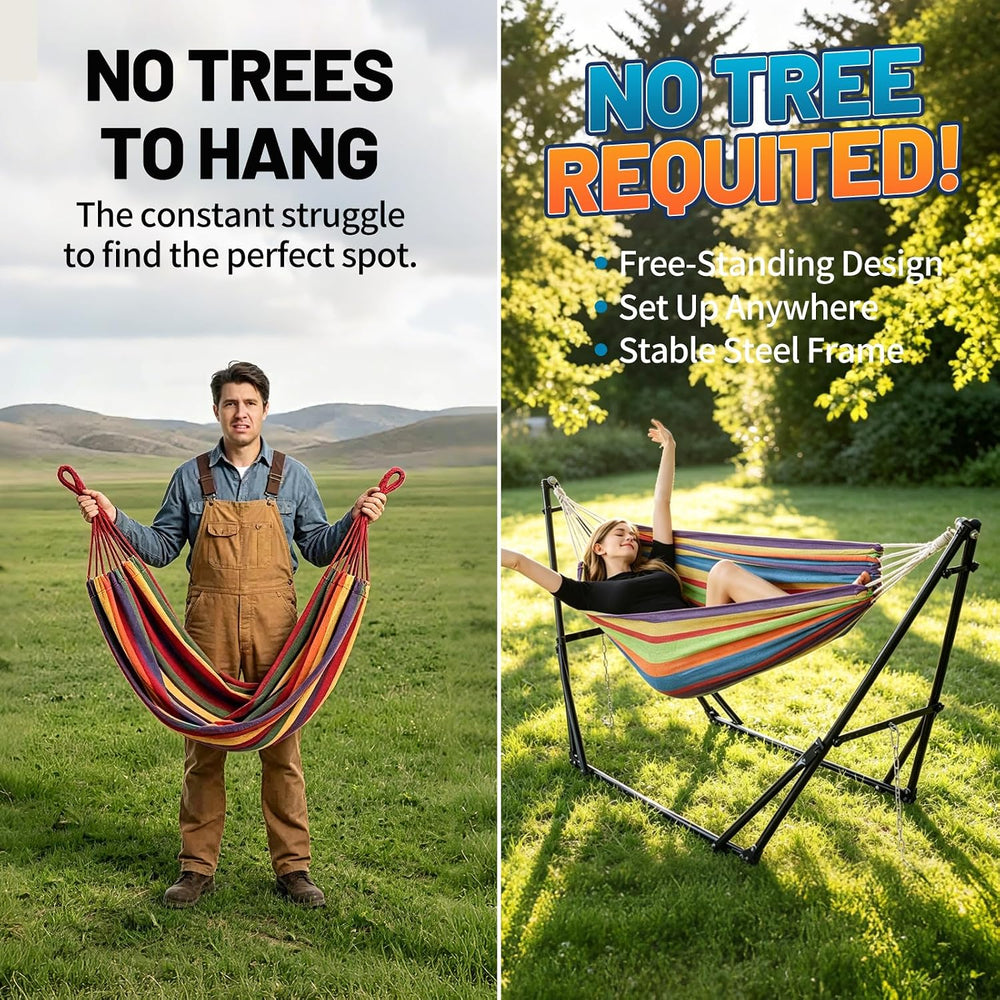 Foldable Hammock Stand,Portable for Outdoor or Indoor,Without Cloth.
