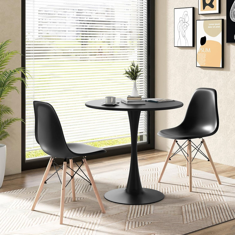 GIANTEX Round Dining Table Set for 2, 32" Kitchen Table and Chairs with ...