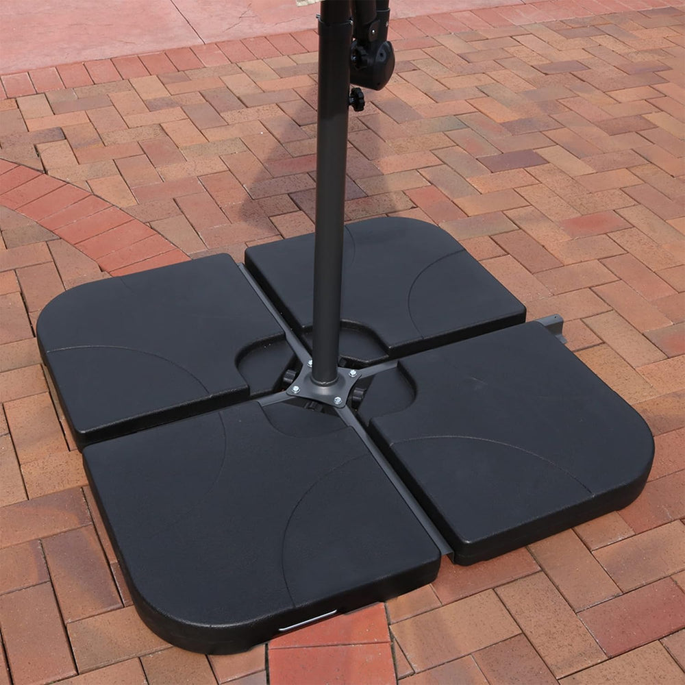 Sunnydaze 4-Piece Offset Cantilever Patio Umbrella Stand Weights, Square