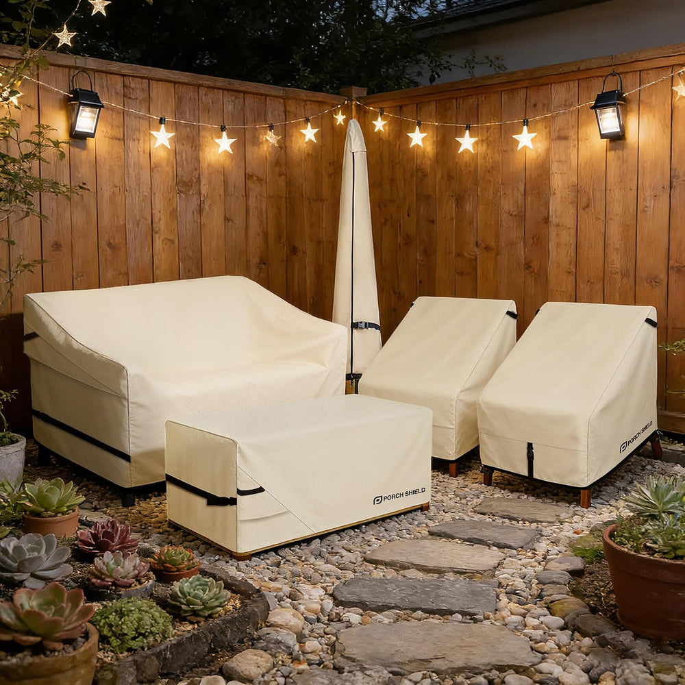 Porch Shield Waterproof Outdoor Sofa Cover 86W x 38D x 35H inch, Beige