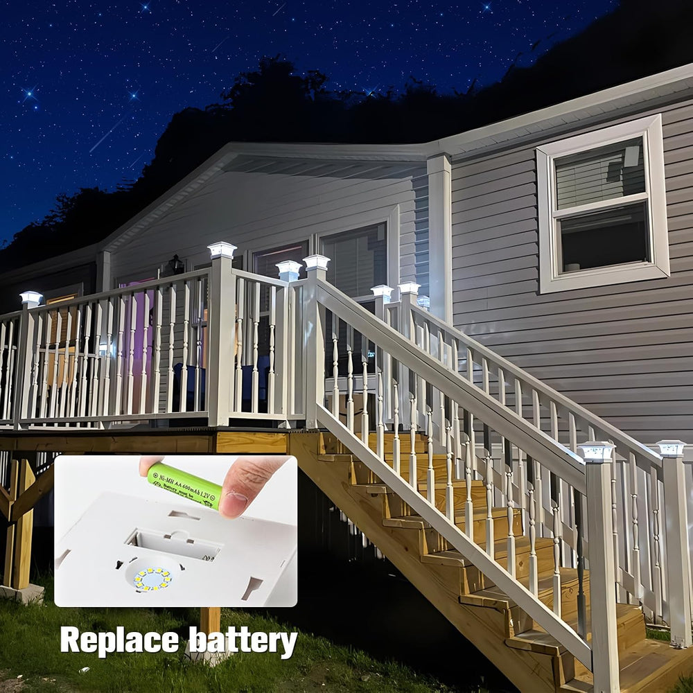 VOLISUN Solar Post Cap Lights Outdoor, Solar Powered Fence Cap Lights for 4x4...