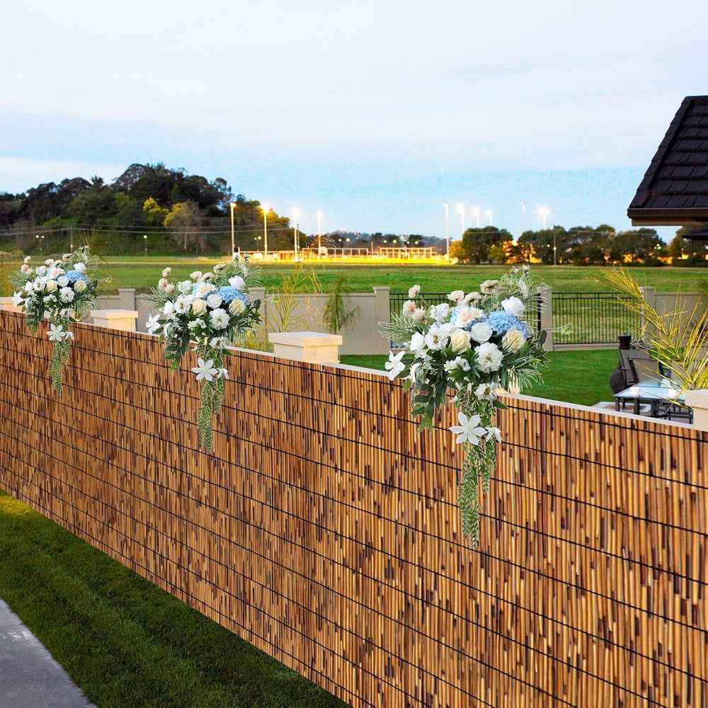1 Pack Natural Reed Fence,4FT X 16.4FT Bamboo Fencing Privacy Reed Screening ...