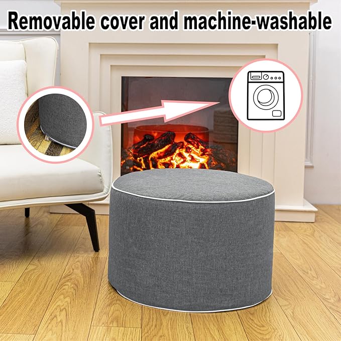 Outdoor Ottoman Outdoor Ottomans for Patio 19x12 Inches Modern Lightweight Fo...