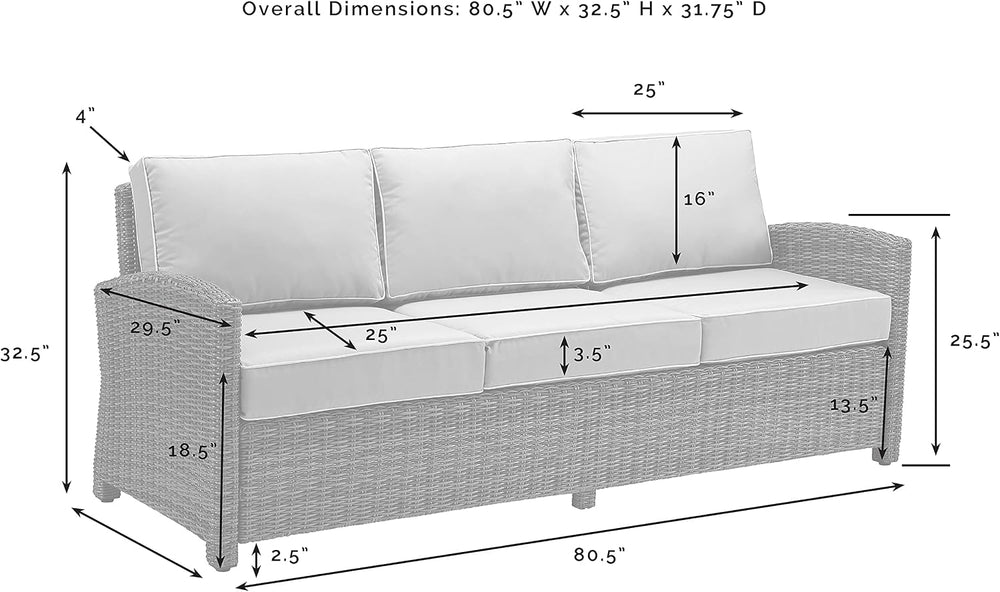 Crosley Furniture Bradenton Outdoor Sofa