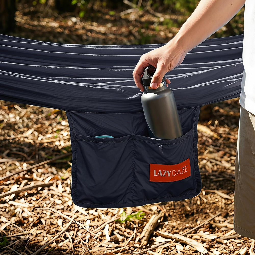 Lazy Daze Portable Camping Hammock with Curved Spreader Bar, Grey