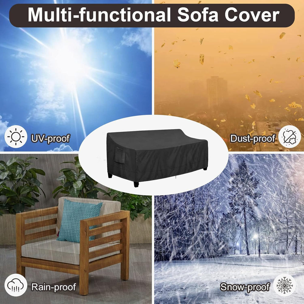 PureFit Outdoor Couch Cover Waterproof Patio Sofa Furniture Covers 3-Seater