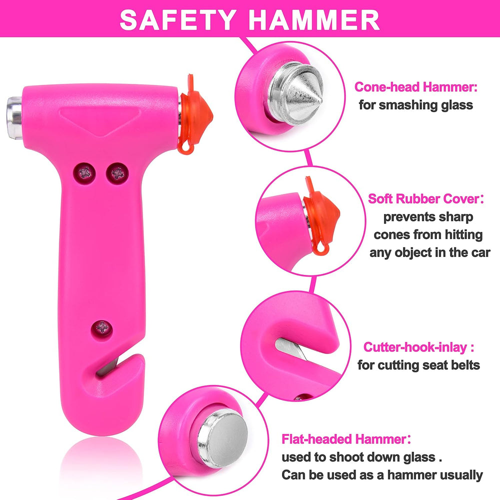 Pink Car Emergency Kit, Premium Roadside Emergency Car Accessories Kit with J...